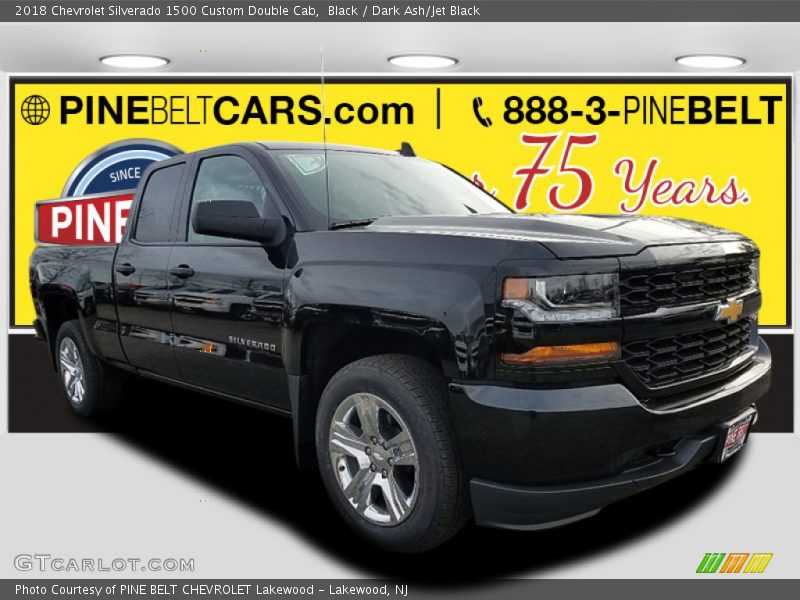 Black / Dark Ash/Jet Black 2018 Chevrolet Silverado 1500 Custom Double Cab