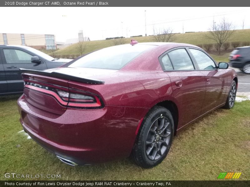 Octane Red Pearl / Black 2018 Dodge Charger GT AWD