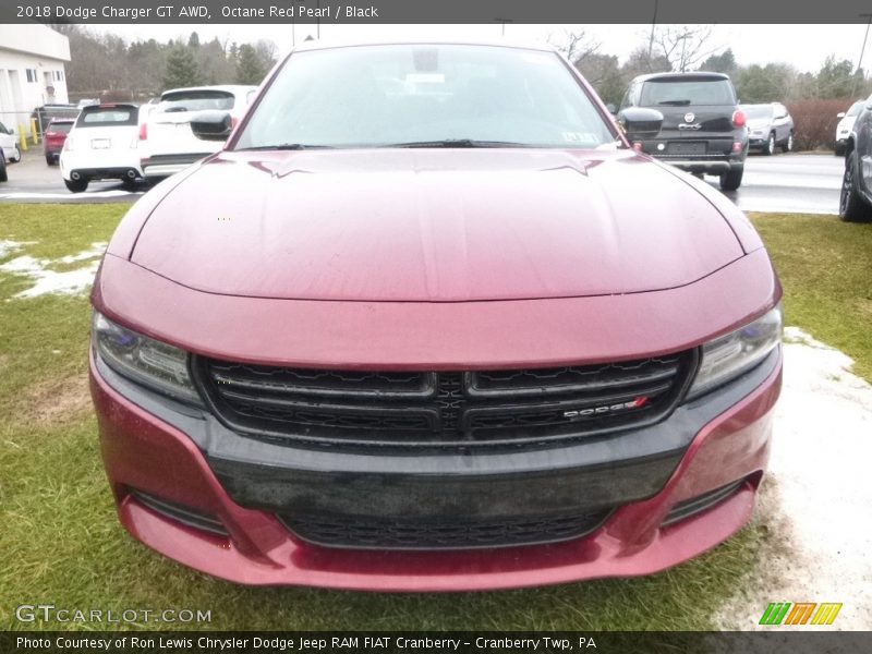 Octane Red Pearl / Black 2018 Dodge Charger GT AWD
