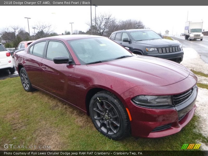 Octane Red Pearl / Black 2018 Dodge Charger GT AWD