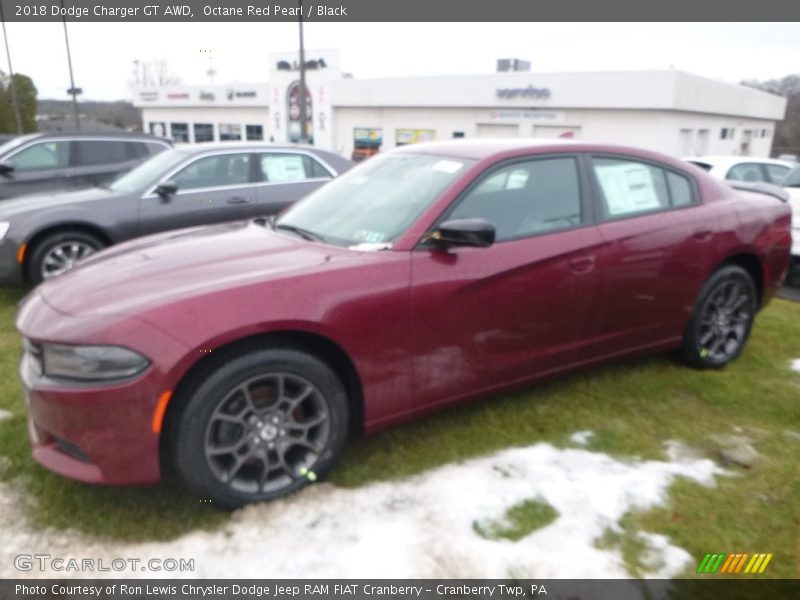 Octane Red Pearl / Black 2018 Dodge Charger GT AWD