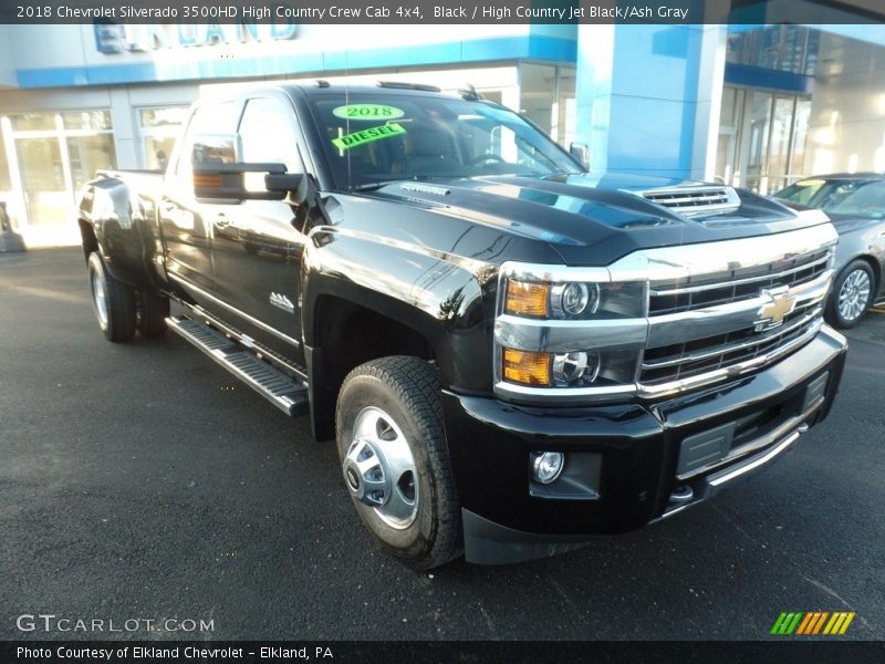 Black / High Country Jet Black/Ash Gray 2018 Chevrolet Silverado 3500HD High Country Crew Cab 4x4