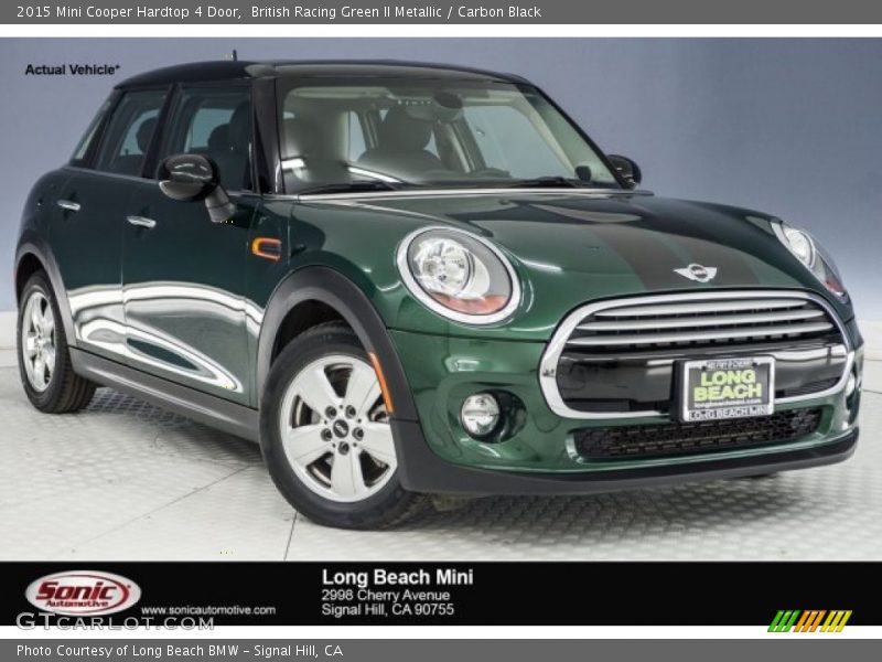 British Racing Green II Metallic / Carbon Black 2015 Mini Cooper Hardtop 4 Door