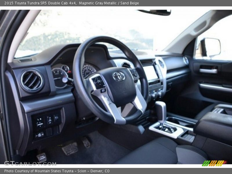 Magnetic Gray Metallic / Sand Beige 2015 Toyota Tundra SR5 Double Cab 4x4