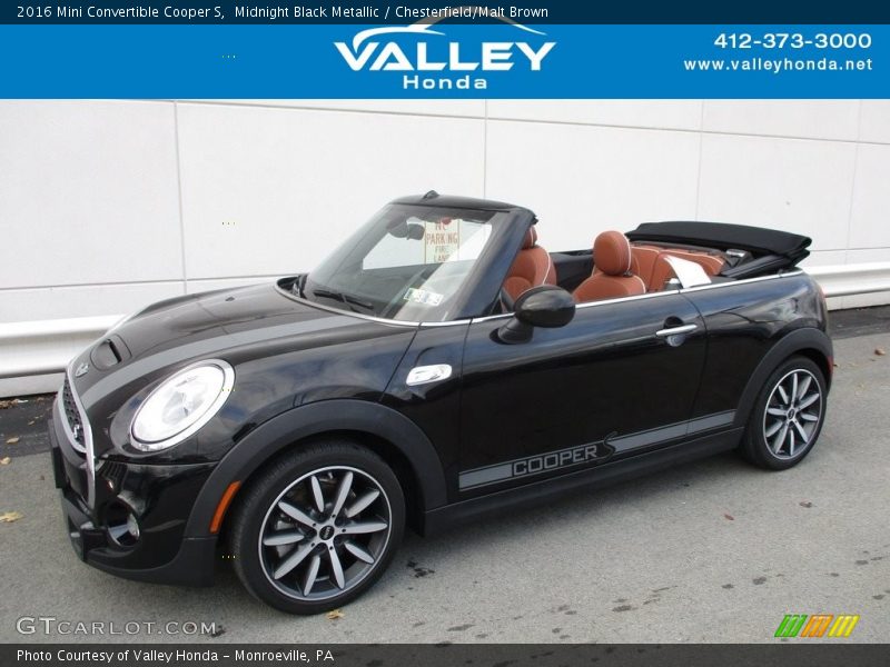 Midnight Black Metallic / Chesterfield/Malt Brown 2016 Mini Convertible Cooper S