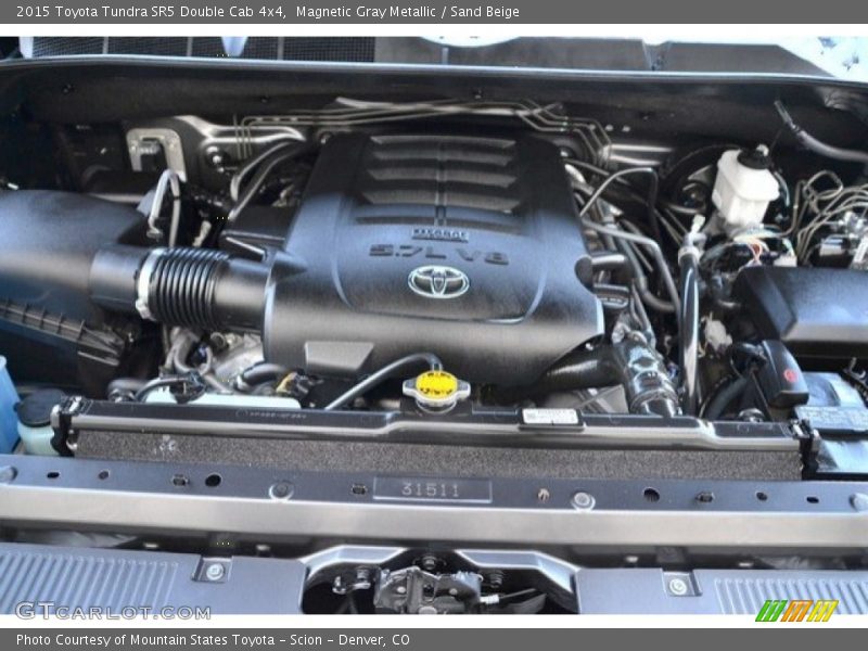 Magnetic Gray Metallic / Sand Beige 2015 Toyota Tundra SR5 Double Cab 4x4