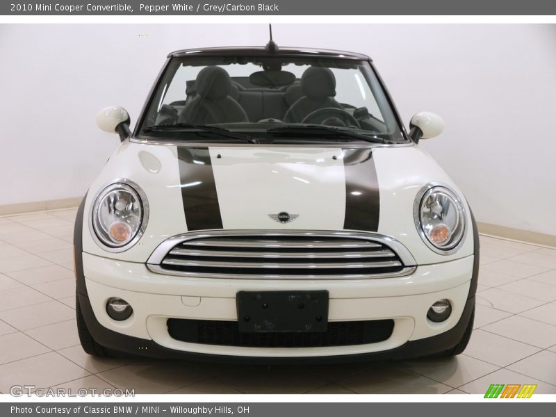 Pepper White / Grey/Carbon Black 2010 Mini Cooper Convertible