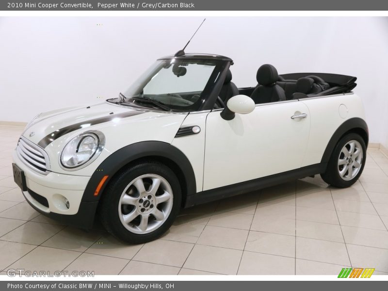 Pepper White / Grey/Carbon Black 2010 Mini Cooper Convertible