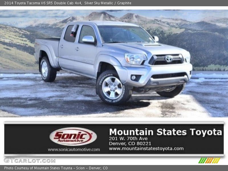 Silver Sky Metallic / Graphite 2014 Toyota Tacoma V6 SR5 Double Cab 4x4