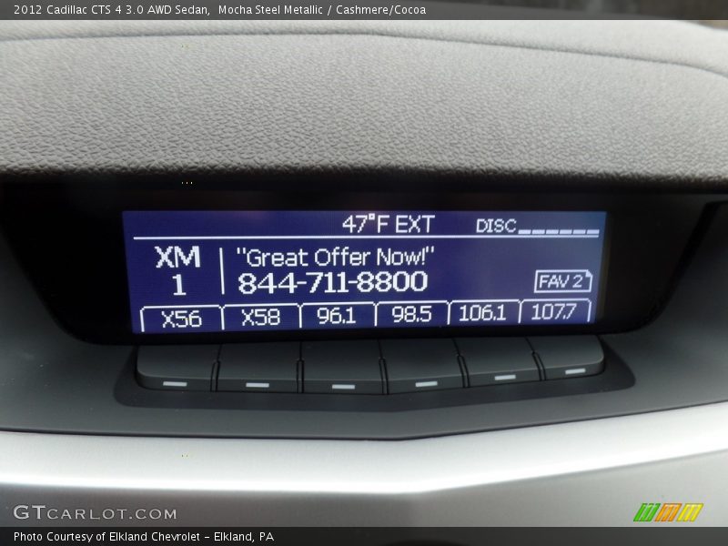 Mocha Steel Metallic / Cashmere/Cocoa 2012 Cadillac CTS 4 3.0 AWD Sedan