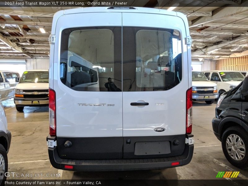 Oxford White / Pewter 2017 Ford Transit Wagon XLT 350 MR Long