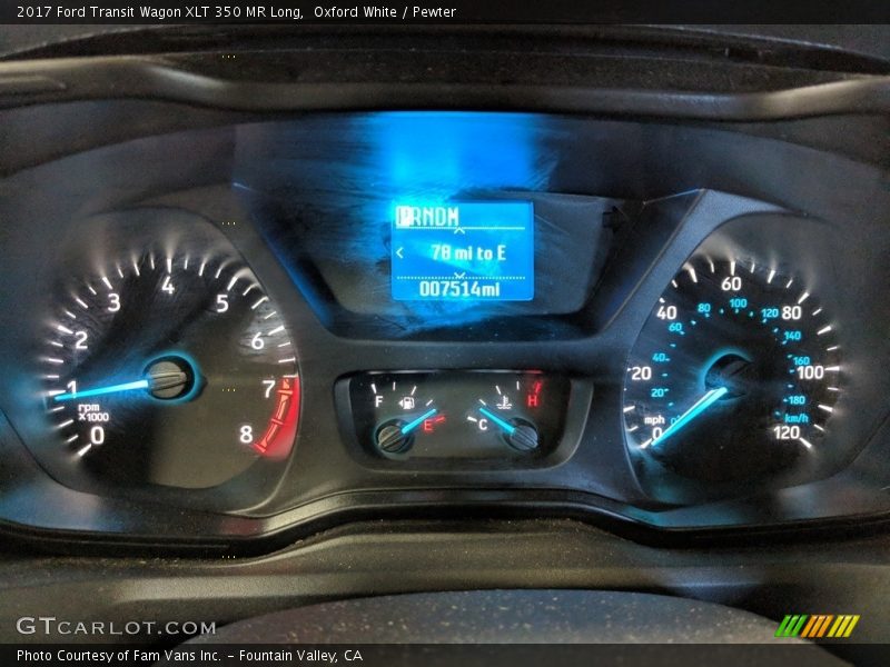 Oxford White / Pewter 2017 Ford Transit Wagon XLT 350 MR Long