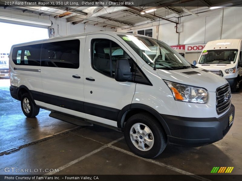 Oxford White / Charcoal Black 2017 Ford Transit Wagon XL 350 LR Long