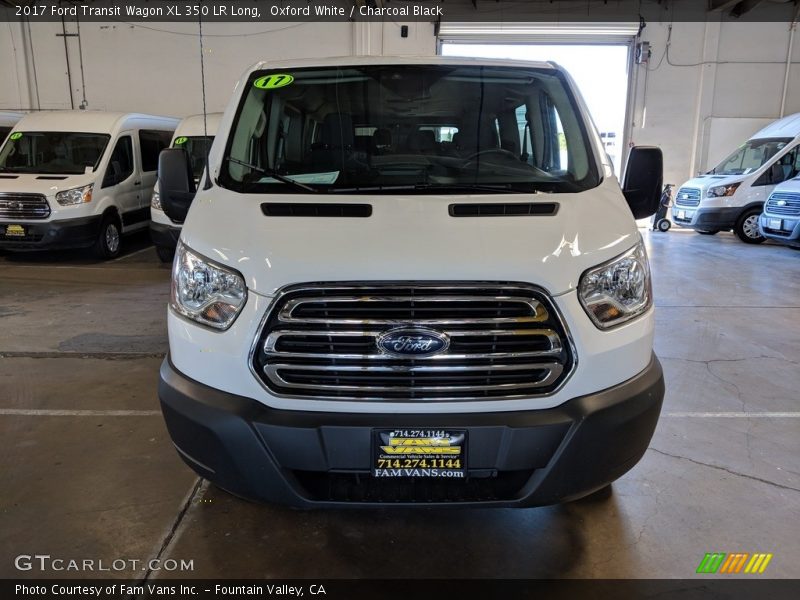 Oxford White / Charcoal Black 2017 Ford Transit Wagon XL 350 LR Long