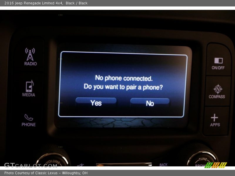 Black / Black 2016 Jeep Renegade Limited 4x4