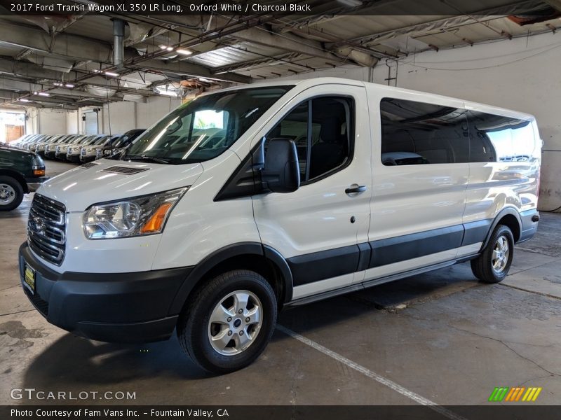 Oxford White / Charcoal Black 2017 Ford Transit Wagon XL 350 LR Long