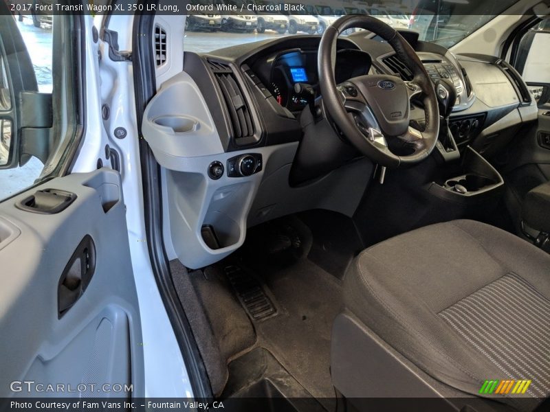 Oxford White / Charcoal Black 2017 Ford Transit Wagon XL 350 LR Long