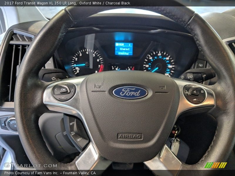 Oxford White / Charcoal Black 2017 Ford Transit Wagon XL 350 LR Long
