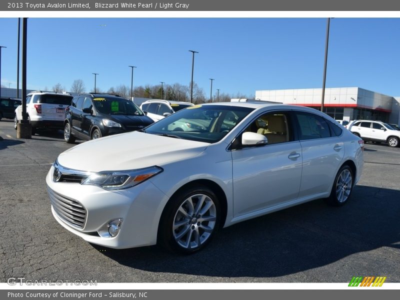 Blizzard White Pearl / Light Gray 2013 Toyota Avalon Limited