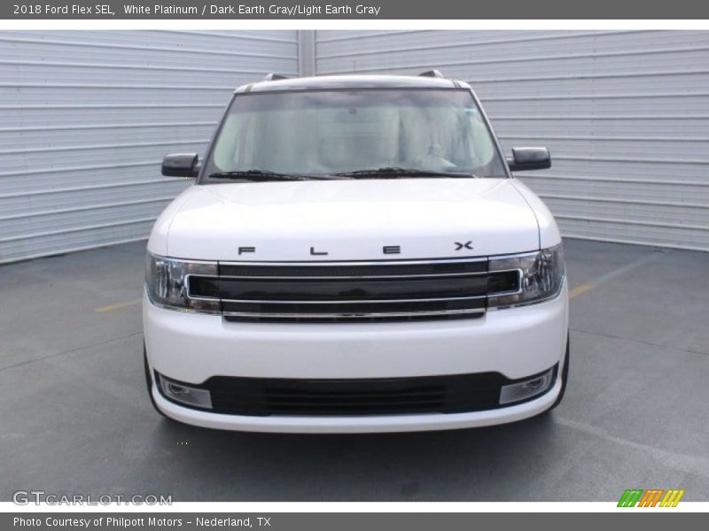 White Platinum / Dark Earth Gray/Light Earth Gray 2018 Ford Flex SEL