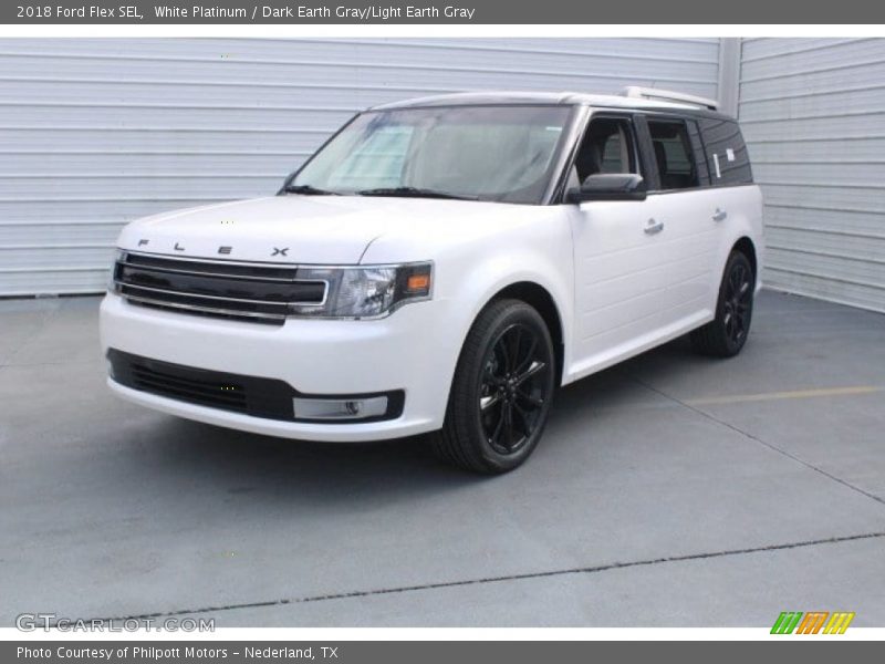 White Platinum / Dark Earth Gray/Light Earth Gray 2018 Ford Flex SEL