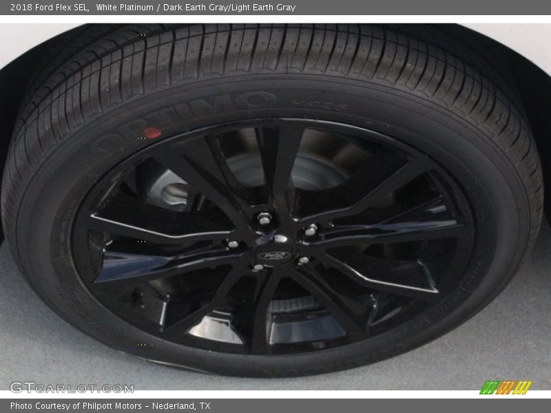 White Platinum / Dark Earth Gray/Light Earth Gray 2018 Ford Flex SEL