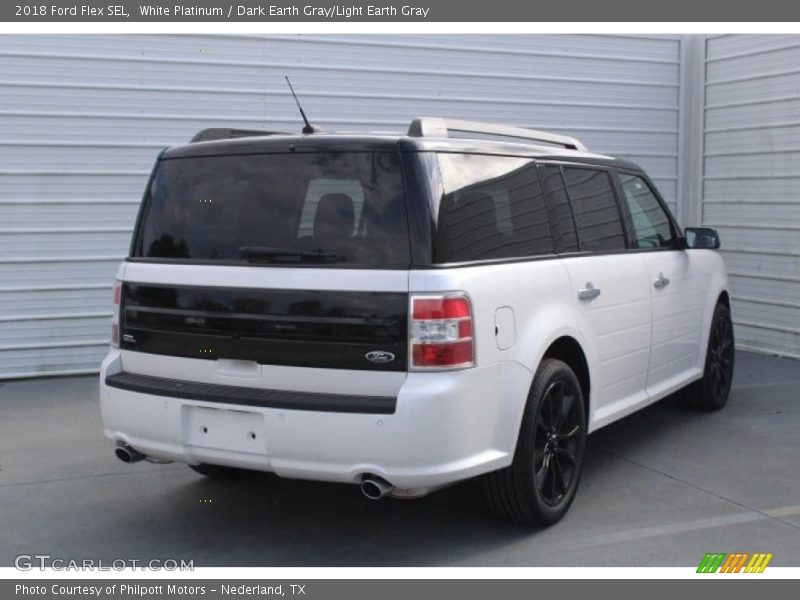 White Platinum / Dark Earth Gray/Light Earth Gray 2018 Ford Flex SEL