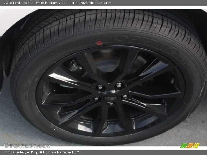 White Platinum / Dark Earth Gray/Light Earth Gray 2018 Ford Flex SEL