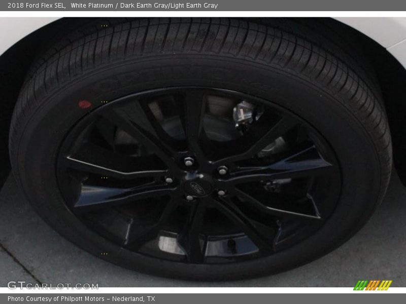 White Platinum / Dark Earth Gray/Light Earth Gray 2018 Ford Flex SEL