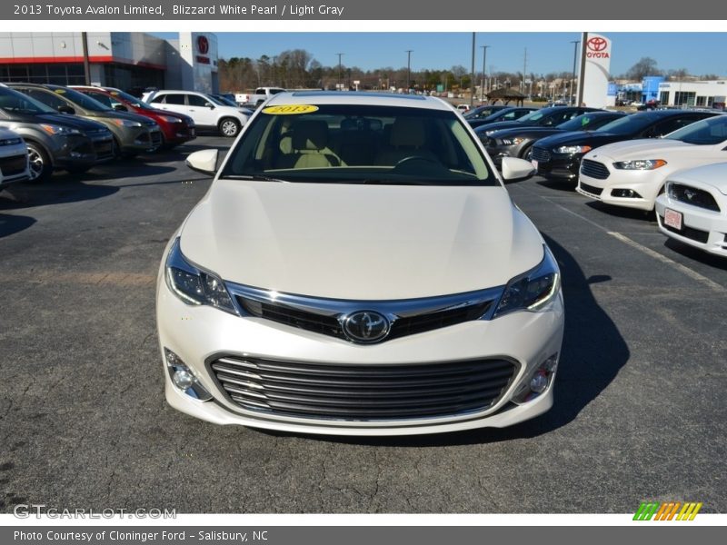 Blizzard White Pearl / Light Gray 2013 Toyota Avalon Limited
