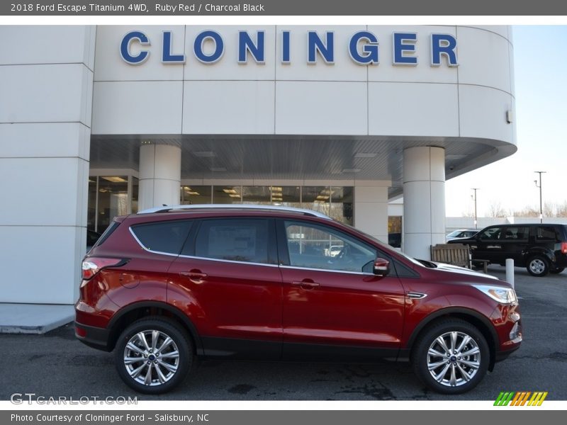 Ruby Red / Charcoal Black 2018 Ford Escape Titanium 4WD