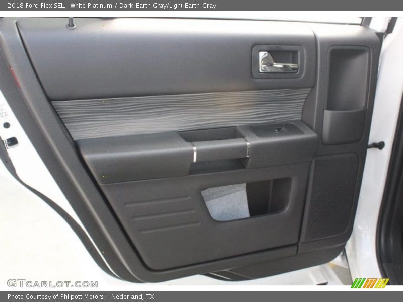 White Platinum / Dark Earth Gray/Light Earth Gray 2018 Ford Flex SEL