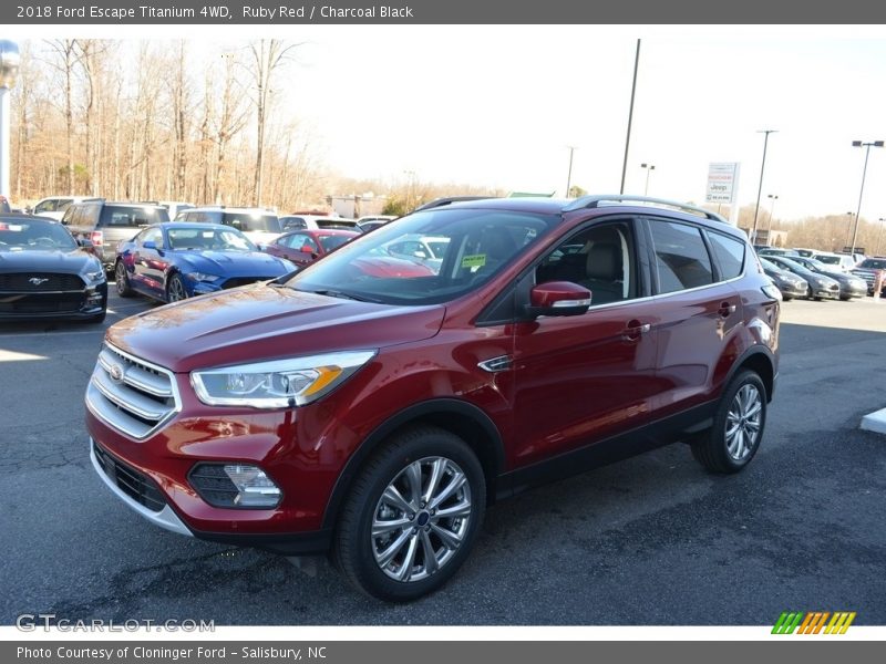 Ruby Red / Charcoal Black 2018 Ford Escape Titanium 4WD