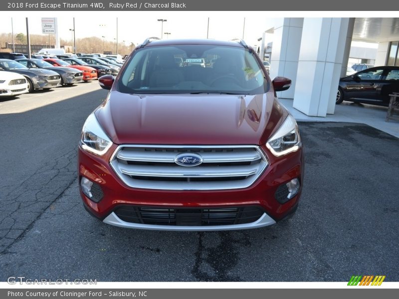 Ruby Red / Charcoal Black 2018 Ford Escape Titanium 4WD