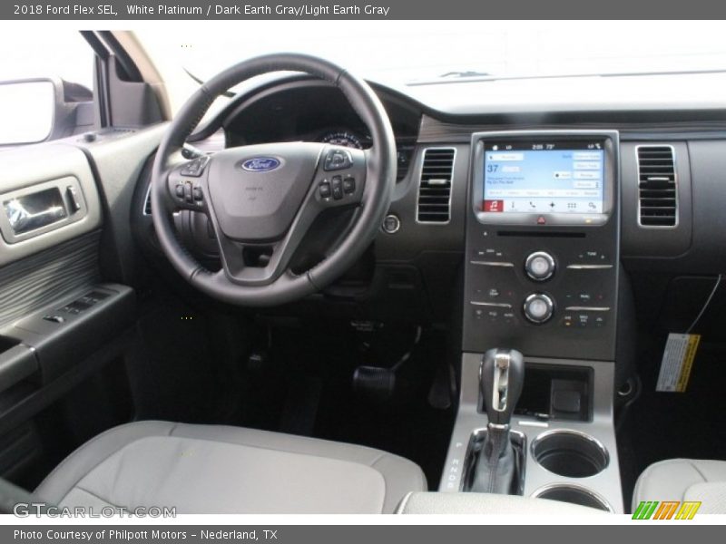 White Platinum / Dark Earth Gray/Light Earth Gray 2018 Ford Flex SEL