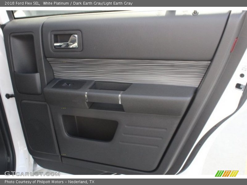 White Platinum / Dark Earth Gray/Light Earth Gray 2018 Ford Flex SEL