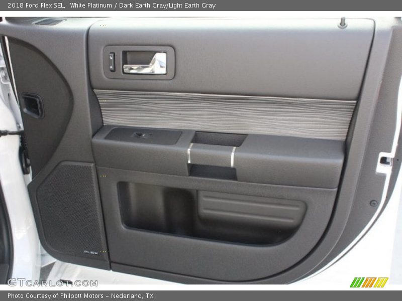 White Platinum / Dark Earth Gray/Light Earth Gray 2018 Ford Flex SEL