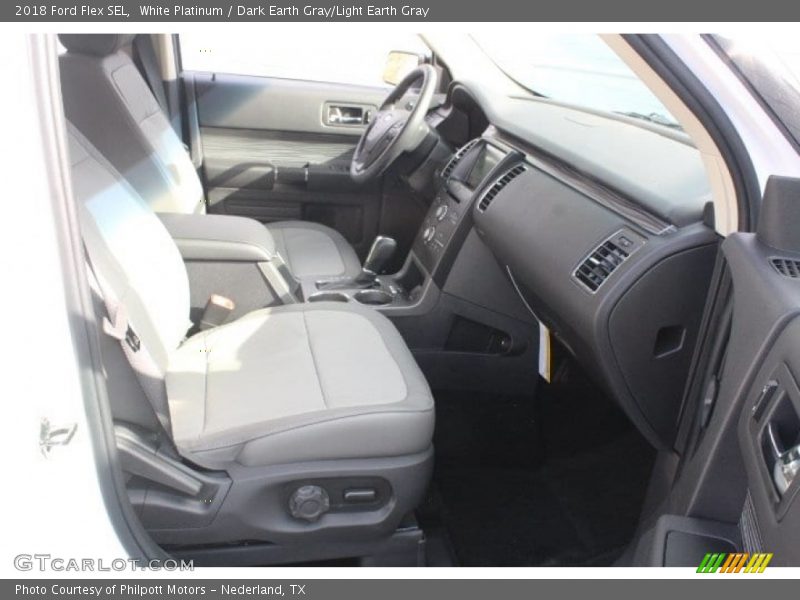 White Platinum / Dark Earth Gray/Light Earth Gray 2018 Ford Flex SEL