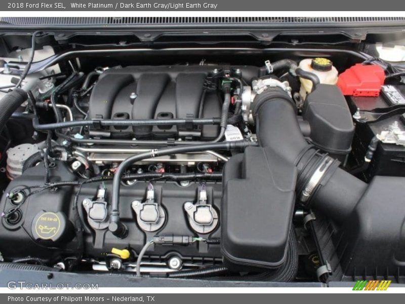 White Platinum / Dark Earth Gray/Light Earth Gray 2018 Ford Flex SEL