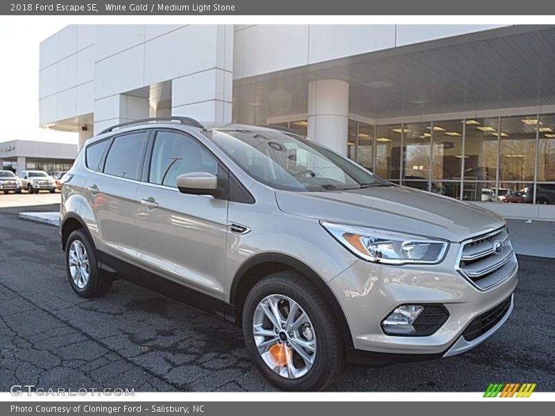 White Gold / Medium Light Stone 2018 Ford Escape SE
