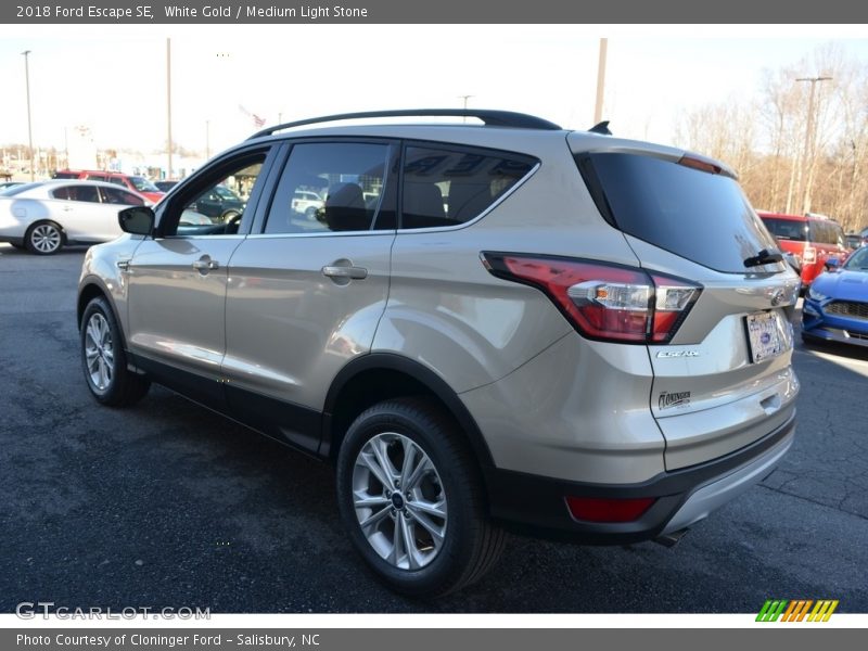 White Gold / Medium Light Stone 2018 Ford Escape SE