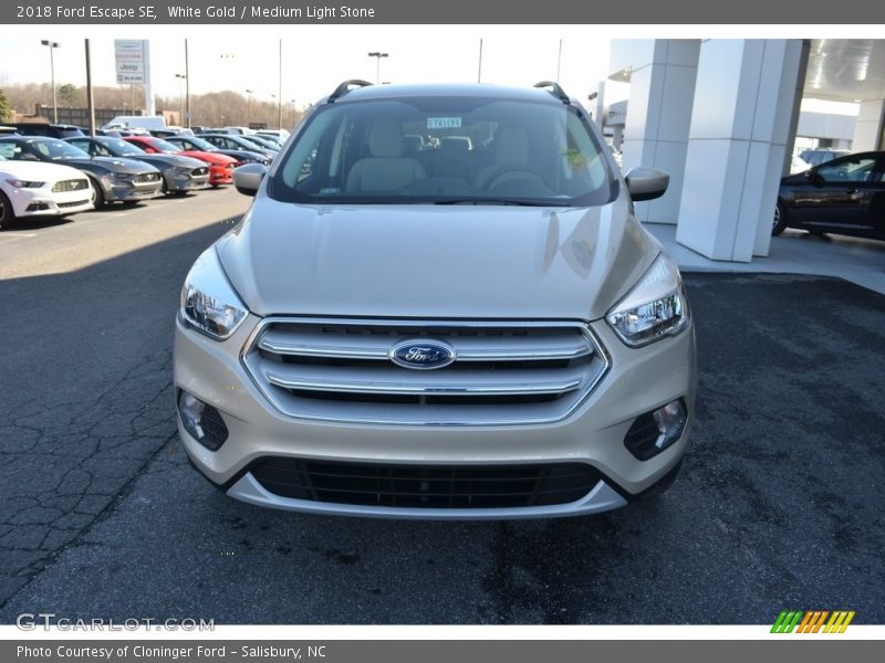 White Gold / Medium Light Stone 2018 Ford Escape SE