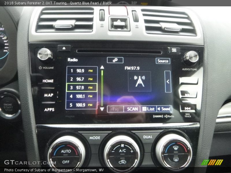 Quartz Blue Pearl / Black 2018 Subaru Forester 2.0XT Touring