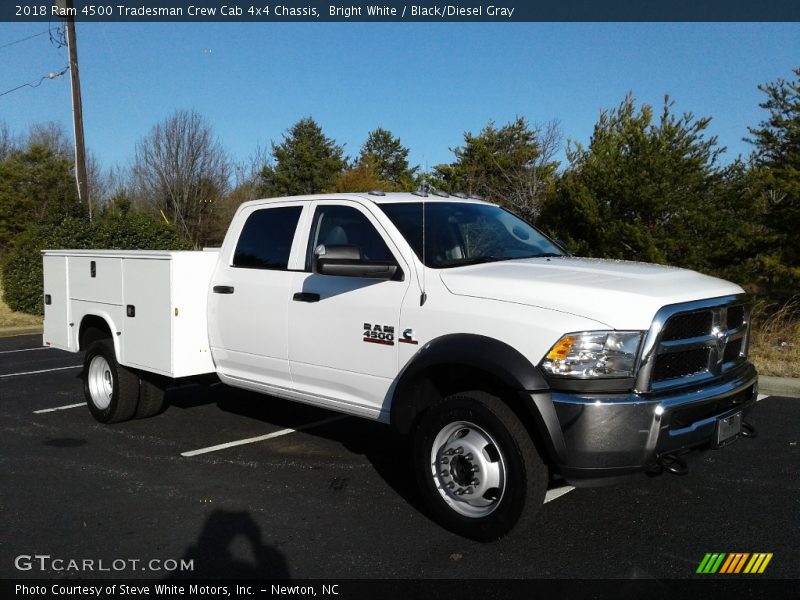 Bright White / Black/Diesel Gray 2018 Ram 4500 Tradesman Crew Cab 4x4 Chassis