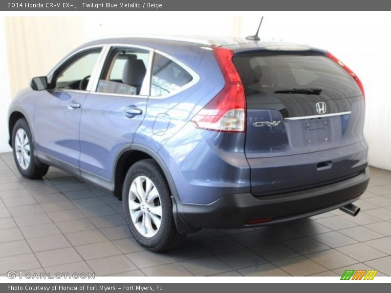 Twilight Blue Metallic / Beige 2014 Honda CR-V EX-L