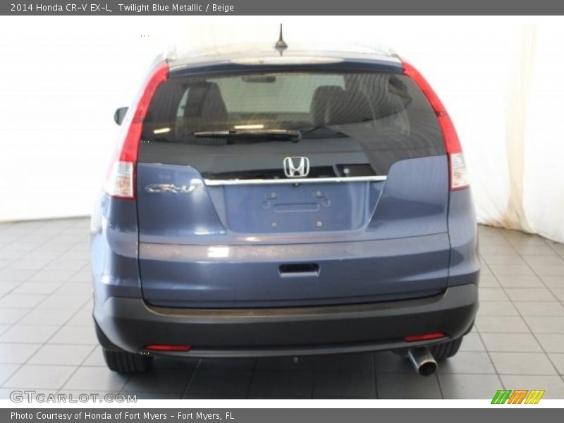 Twilight Blue Metallic / Beige 2014 Honda CR-V EX-L