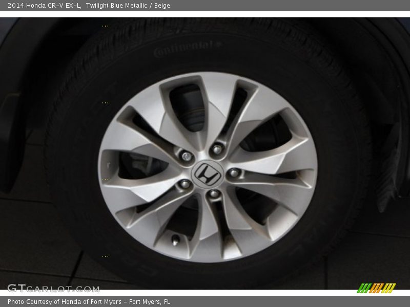 Twilight Blue Metallic / Beige 2014 Honda CR-V EX-L