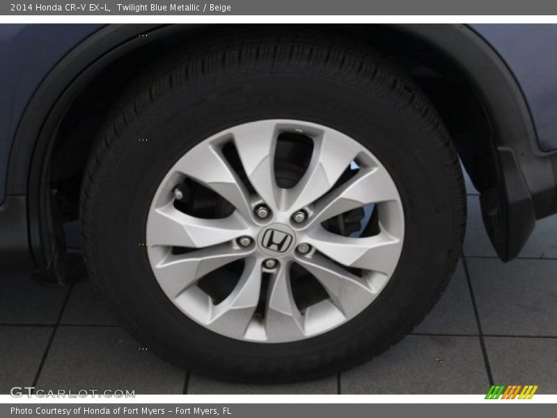 Twilight Blue Metallic / Beige 2014 Honda CR-V EX-L