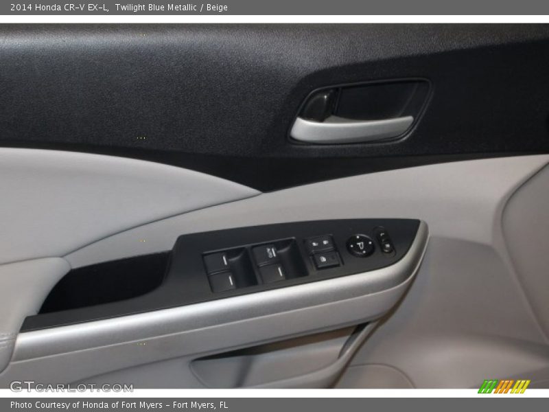 Twilight Blue Metallic / Beige 2014 Honda CR-V EX-L