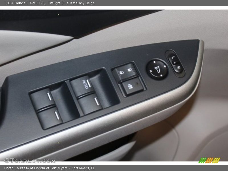 Twilight Blue Metallic / Beige 2014 Honda CR-V EX-L
